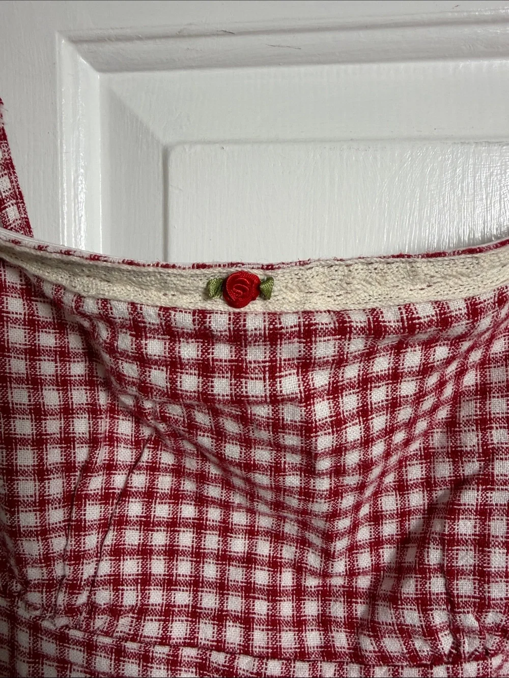 NWT Aeropostale Red Plaid Gingham Square Neck Lace Cami Tank Linen
Mini Dress - Picture 8 of 12